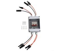 2 Pole PV Isolator Switch 125A DC500V IP65 Protection Box for Photovoltaic Systems with 4 Sets PV Connector and Thermal Trip Function