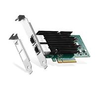 2 Port 10G PCIe Network Card, Intel X540 chip LAN Ethernet Controller, 10G/1G/100Mbps RJ45 NIC Adapter for Windows/Linux/VMware