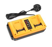 2-Port Battery Charger for DeWalt 18V-20V | Multi-Battery Charging 20V Battery 3.0A per Port 4 Port Battery Charger with Dual USB Ports Compatible with Bosch