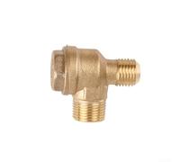 2 Port Brass Check Valve for Air Compressor System Easy to Use Connector (20x16mm)