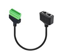 2 Port Ethernet Extender RJ45 Cat6 8P8C To 8Pin Screw Adapter For Secure Networking Connection