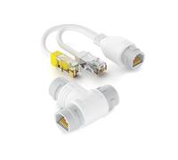 2 Port POE Splitter Adapter, Networking Cable RJ45 Connectors for Security Cameras and Monitoring Systems POE Extender