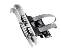 2 Port RS232 Port Printer Parallel PCIE Card Adapter Converter Fast Speed Data Transfer for PCIe Expansion Card