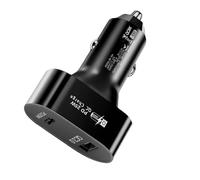 2-Port USB C Car Charging Base 50W Fast Charging Adapter PD25W Fast Charging Dock for Smartphones Tablets Laptops Fast Car Charging Adapter