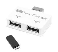 2 Port USB Hub - USB Hub Adapter, Multi-Port USB Splitter | USB Expansion Tool, USB Charging Adapter, High-Speed Data Transfer USB Splitter, Plug-and-Play USB Hub for Home, Office, Travel, School, Car
