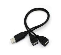 2 Port USB Hubs Data Cable USB 2.0 To Two USB Female Adapter Cable For Multiple Device Charging And Data Sync