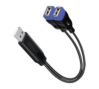 2 Port USB Splitter Cable Double USB Female to Male Adapter USB Hub for Charging and Data Sync for Laptop Phones