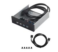 2 Port USB3.0 and 2 Port USB2.0 Floppy Drive Front Panel, USB Hub Expan for PC, Speed Data Transfer with 3 Layer ing, Compatible with 5.25 Inch Drive Bay,
