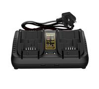 2 Ports Fast Charger for Dewalt 12V 18V 20V Max Battery, Battery Charger Replacement for Dewalt Lithium Batteries with 2 USB Ports Intelligent Protection Fast Charging for DCB Series (Black)