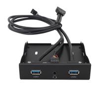 2 Ports USB A Front Panel, 3.5in Floppy Disk Bay Front Panel with USB 19PIN and HD Sound Port for 7, 8, 10, 11, 2003, for OS X, for LINUX
