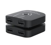 2 Ports USB Synchronizer, USB 3.0 Extender/splitter, USB Printer Sharing Device, Computer Keyboard Mouse Shared Display/Distributor Controller, External USB Flash Drive Hub Converter