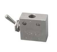 2 Position 3 Way Mechanical Push Button Pneumatic Valve, TAC2-31V Air Control Valve for Toggle Lever Operation, 3-Port NO Common Type, 0.9 MPa