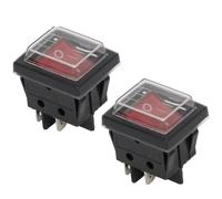 2-Position 4-Pin Illuminated Rocker Switch, 16A 250VAC/20A 125VAC ON-OFF Power Control for Carpet Cleaners, Appliances, DIY