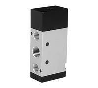 2 - Position 5 - Way Pneumatic Control Valve, Aluminum Alloy Air Valve with G1/8 to G1/2 Thread, Low Friction Diaphragm Valve for Air Systems, Multi - Mount Mechanical Valve for (4A110-06 G1/8“)