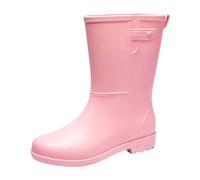 2 Pound Items Wide Leg Wellies Boots Extra Comfortable Boots Rubber Boots Sturdy Grip Non-Slip Boots Textile Lined Non-Slip Boots Ladies Flat Boots Rain Shoes Wellies Women Pink