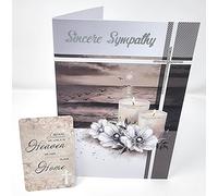 2 Premium Sincere Sympathy Catholic Mass Cards Unisex Faith Design for Men or Women with 2 Sentimental Memory Wallet Cards