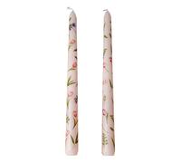 2 Printed Long Candles, Plants and Flowers, Creative and Exquisite, Candlelight Dinner Candles, Valentine's Day Dining Table Decoration.
