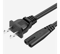 2 Prong Power Cord for Sonos Play 1/3/5 SUB Spakers, Arc, Beam, Ray, Playbase, Amp, Sub (Gen 3), Mini, Soundbar, Subwoofer - 6FT, 18 AWG, 125V 7A, Black