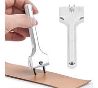 2 Prong Steel Leather Craft Tool, Row Hole Puncher DIY Lacing Stitching Punch Tool for Leather Crafts
