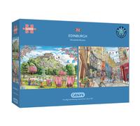 Gibsons Edinburgh 2 x 500 Piece Jigsaw Puzzles | Multi-Box Jigsaw Set Discover Scotland City Castle | Sustainable Puzzle for Adults Teens | Premium 100% Recycled Board | Great Gift | Gibsons Games