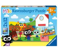 Ravensburger Milo Jigsaw Puzzles for Kids Age 3 Years Up - Toddler Toys - 2x 12 Pieces