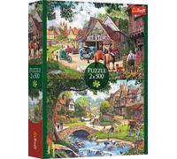 Trefl 37494 2-in-1 Idyllic Life-2 x 500 Pieces-Set of Two Brain Teasers, DIY, Creative Pastime, for Adults and Children from 10 Years, Mulitcolor