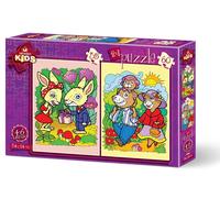 2 Puzzles - The Rabbits and The Bear Family