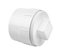 2" PVC Sewer Cleanout Cap, DWV Sewer Cleanout Cover Adapter with Plug for Drainage Pipe Fitting