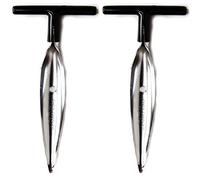 2 qty - Ken's CocoMon Coconut Opener Tool for Fresh GREEN Young Fruit Black Rubber Handle EZ Easy Grip SAFE (2 CocoMons)