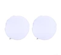 2 Rain Butt Designed for Various For Water Tanks, Adjustable Fit with Elastic Band, Nylon Mesh Protects RainFor Water from Leaves, Small Animals, and Debris (White)