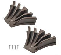 2 Rainwater Diverter Extensions for 2x3 and 3x4 Downspouts Long Lasting Pp Rain Gutter Disperser for Garden Gutter Downspout Diverter of Set(Brown)
