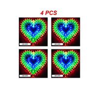 (2 Random plug 4pcs) 1~10pcs Led Decoration Light Peacock Love Five-pointed Star Atmosphere Lamp For Room Christmas Wedding Party Colorful Decorative