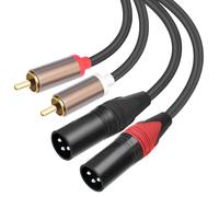 2 RCA to 2 XLR Male Cable Matters Dual RCA to XLR Unbalanced Interconnect Cable 1.5m, Connection Microphone Patch, for Home Theater, HDTV, Gaming Consoles, Hi-Fi Systems