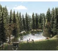 2 Realistic Tall Fir Tree 160 and 175 mm high HO/OO Gauge Busch 6137