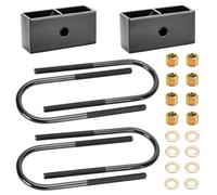2" Rear Blocks Lift Leveling kit for Dodge Ram 1500 2500 3500 2002-2010 2WD 4WD, 2in Rear Leveling Kits with 9/16 Extended Round U-Bolts