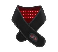 2 Rechargeable Heated Neck Shoulder Wrap 660 / 850nm Red Light 3-Temp Control Vibrating Massage for Muscle Relaxation Electric Warmer Warmer Heat Massager