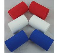2 Red 2 White 2 Blue Crepe EXTRA WIDE Paper Streamers 83mm x 10metres Many uses as decorations, marketing tools, great favourite with schools and the craft industry