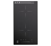 2-Ring Induction Hob, Plug-In 13A Built-In Electric Cooktop 7000W (Auto-Limited 2800W), Touch Controls, Child Lock, Overheat Protection, Black Ceramic Glass, 220-240V, 1-Year Warranty