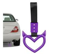 2 Rings Heart Shaped Car Handle Straps, Heart Handle Ring Bumper Warning Car Accessory, Heart Hand Strap, Drift Charm Rear Bumper Warning Ring Decor Subway Bus Broken Heart Handle For Car Interior