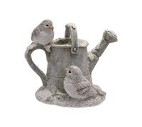 2 Robins Figurine on a Watering Can