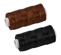 2 Roll 150D Waxed Thread 50m Leather Sewing Waxed Thread Cord 1mm Thick Strong Thread Leather Sewing Waxed String for Leather DIY,Bookbinding, Shoe Repairing, Leather Projects