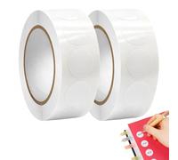 2 Roll 2000 Pcs White Round Stickers, Small Dot Sticky Labels On A Roll, Blank Mark Circle Labels Gift Stickers - for Scrapbooks, Gifts, Decorations, Price, Color-Coding Files(13mm, White)