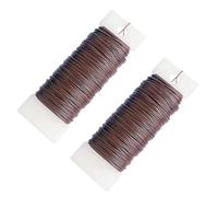 2 Roll 22 Gauge Brown Florists Wire Floral Wire for Flower Arrangements,Binding Wirefor Floristry & Flower Arranging,Flexible Paddle Wires for Craft Binding,FlowerWreath Making,Xmas Wreath Wires