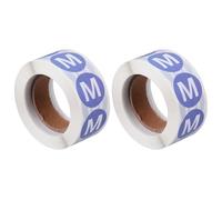2 Roll Clothing Size Round Sticker Label for Identification | Paper Material, Printed High Contrast Font, Quick Peel and Stick Use, for Packaging Bags and Hang Tags