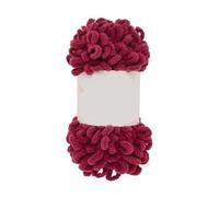 2 Roll Excellent Finger Looping Yarn Breathable Anti-Pilling Thread Group Woven Doughnut Ear Yarn Finger Loop Line(Wine Red)