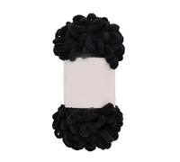 2 Roll Excellent Finger Looping Yarn Breathable Anti-Pilling Thread Group Woven Doughnut Ear Yarn Finger Loop Line(Black)