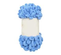 2 Roll Excellent Finger Looping Yarn Breathable Anti-Pilling Thread Group Woven Doughnut Ear Yarn Finger Loop Line(Light Blue)