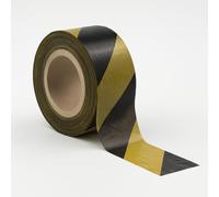 2 Roll of Non-Adhesive Barrier Tape 70mm x 500 Meter Extra Long - Yellow & Black Safety Warning Tape for Construction, Warehouse & Crowd Control - High Visibility PE Caution Tape Roll