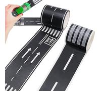 2 Roll Road Tape, DIY Tape Sticker Rolls 5m Car Play Mat Traffic Road Sign Model Remouvable for Train Cars Long Race Car