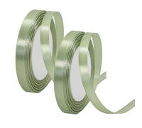 2 Roll Sage Green Ribbon,Ribbons for Gift Wrapping,Polyester Sage,22m Wrapping Ribbon Balloon Cake,for Crafting,Wedding,Hair Bows,Bouquets,Party,Cake Decorations